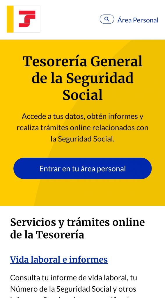 Nueva web seguridad social