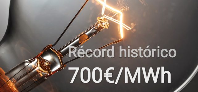 Hoy Martes se pagará a 700€/MWh récord histórico