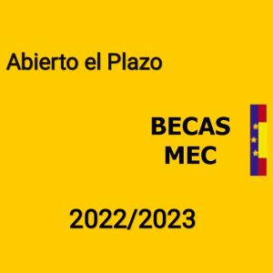 Abierto el plazo para solicitar la beca MEC 2022/2023