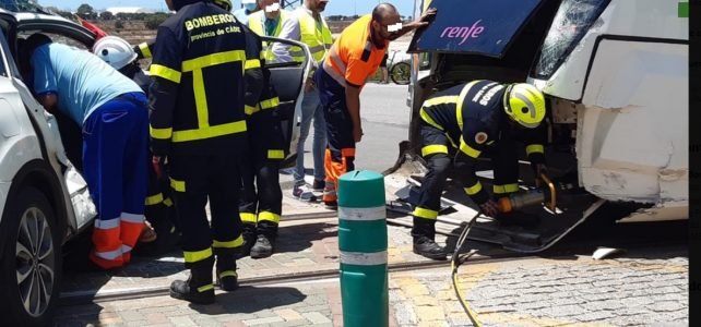 Accidente de tranvía en Chiclana de la Frontera: Colisión con un vehículo
