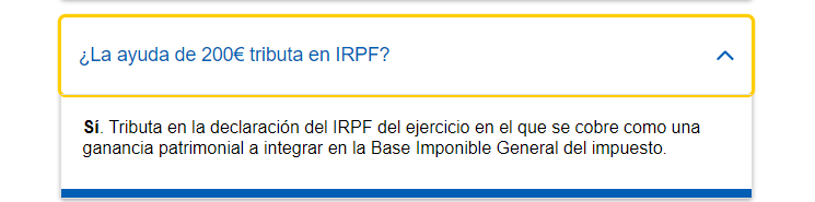 ¿La ayuda de 200 euros tributa en IRPF?