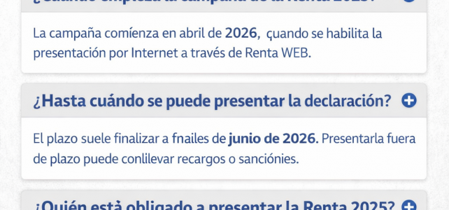 Renta 2025-2026: fechas campaña, quién debe declarar, quién se libra y todas las deducciones que puedes aplicar (guía completa)
