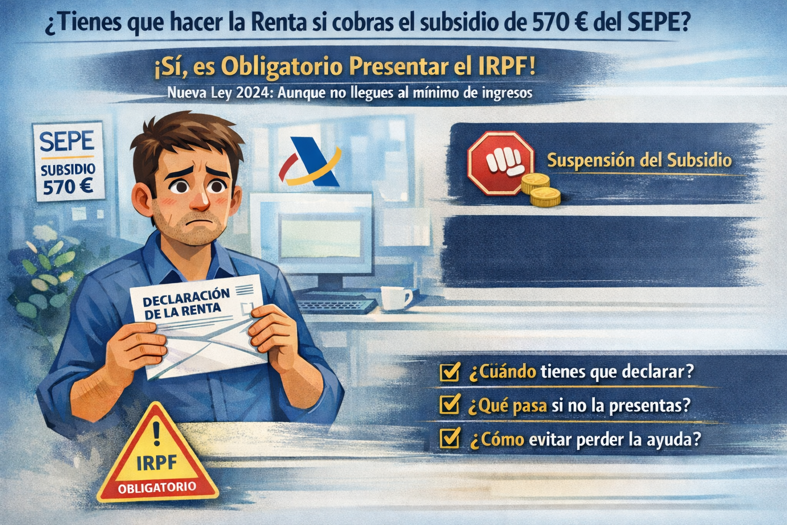 Subsidio de 570 euros y Declaración de la Renta: Guía para no perderlo
